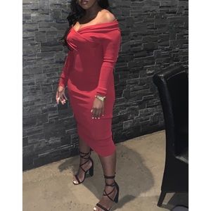 Criss Cross Off Shoulder Dress